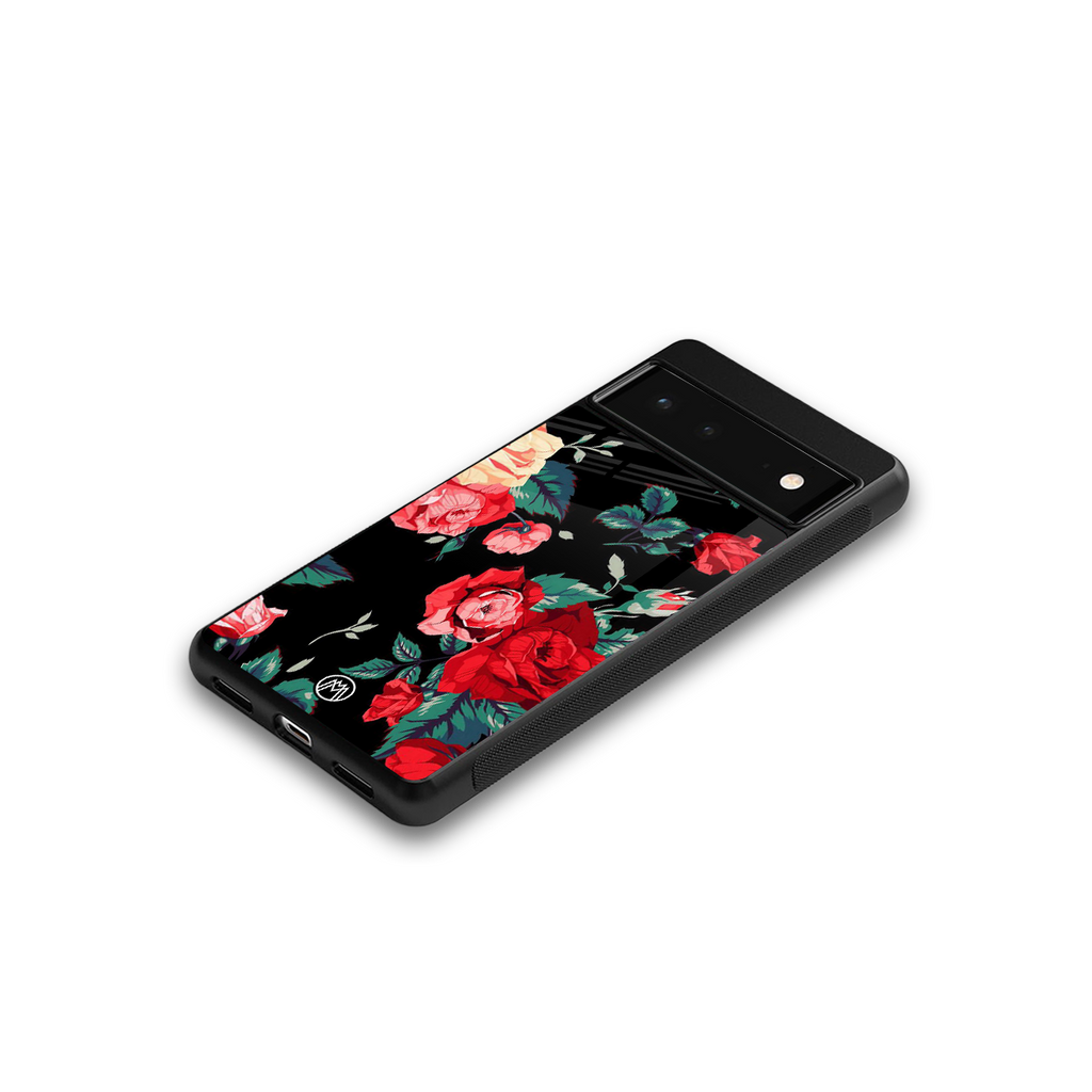 wildflower back phone cover | glass case for google pixel 6