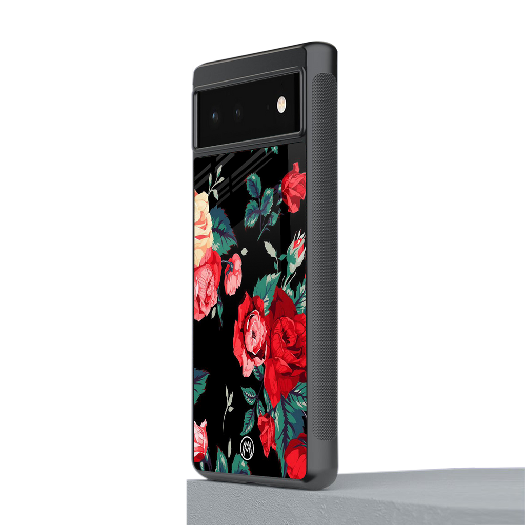 wildflower back phone cover | glass case for Google Pixel 6A