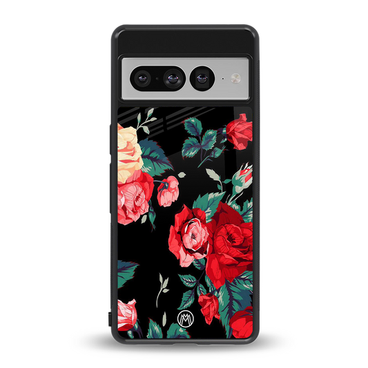 wildflower back phone cover | glass case for google pixel 7 pro