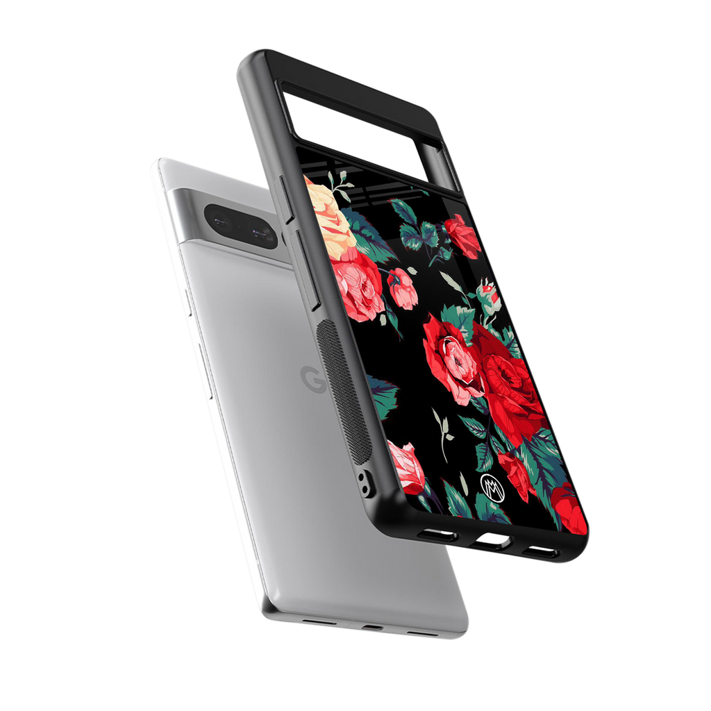 wildflower back phone cover | glass case for google pixel 7 pro