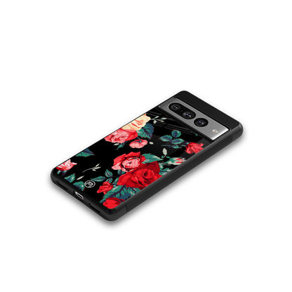 wildflower back phone cover | glass case for google pixel 7 pro