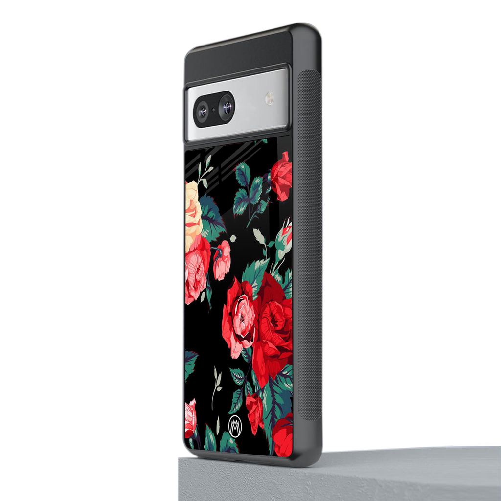 wildflower back phone cover | glass case for Google Pixel 7A