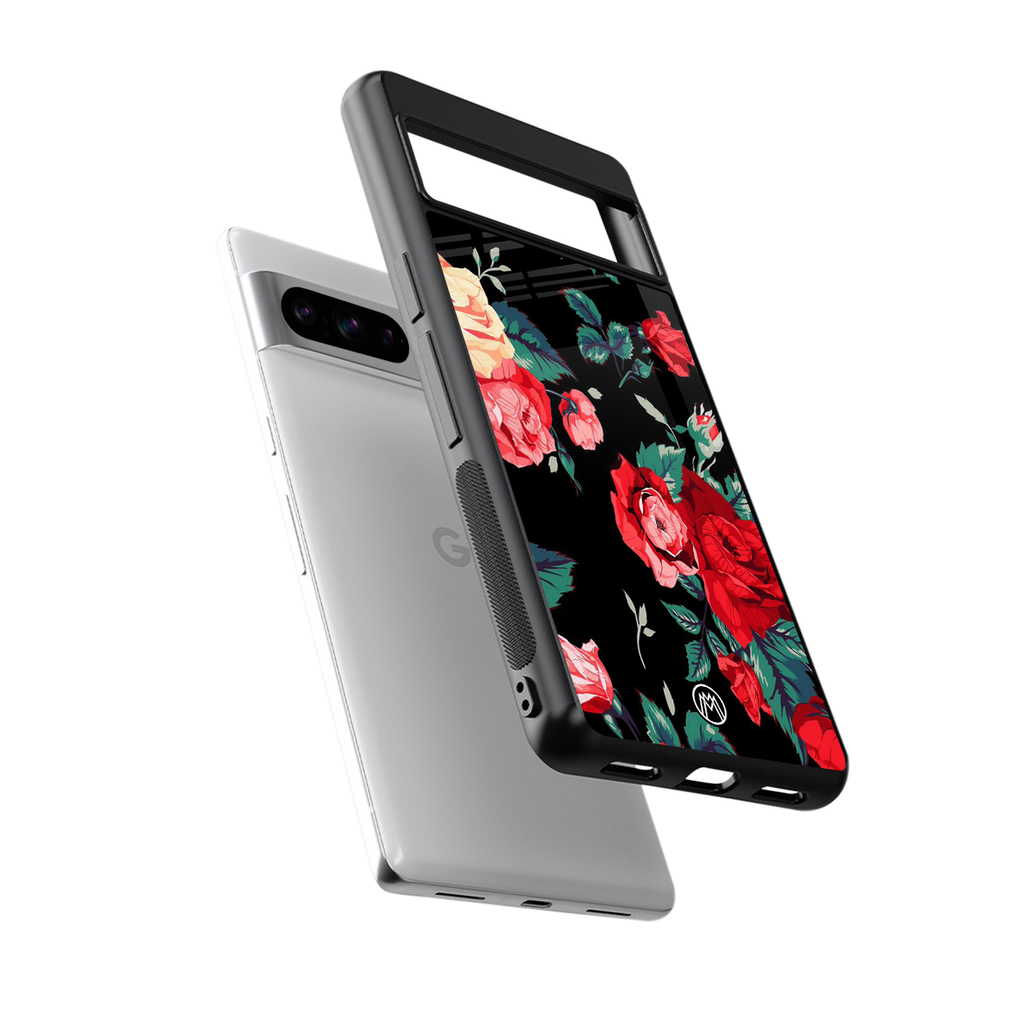 wildflower back phone cover | glass case for google pixel 8 pro