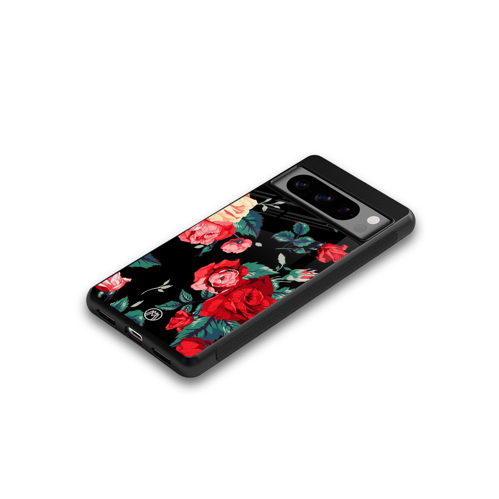 wildflower back phone cover | glass case for google pixel 8 pro