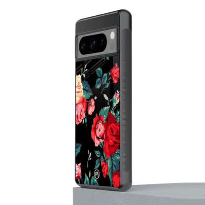 wildflower back phone cover | glass case for google pixel 8 pro