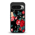 wildflower back phone cover | glass case for google pixel 9 pro