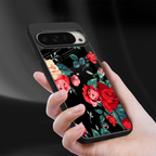 wildflower back phone cover | glass case for google pixel 9 pro
