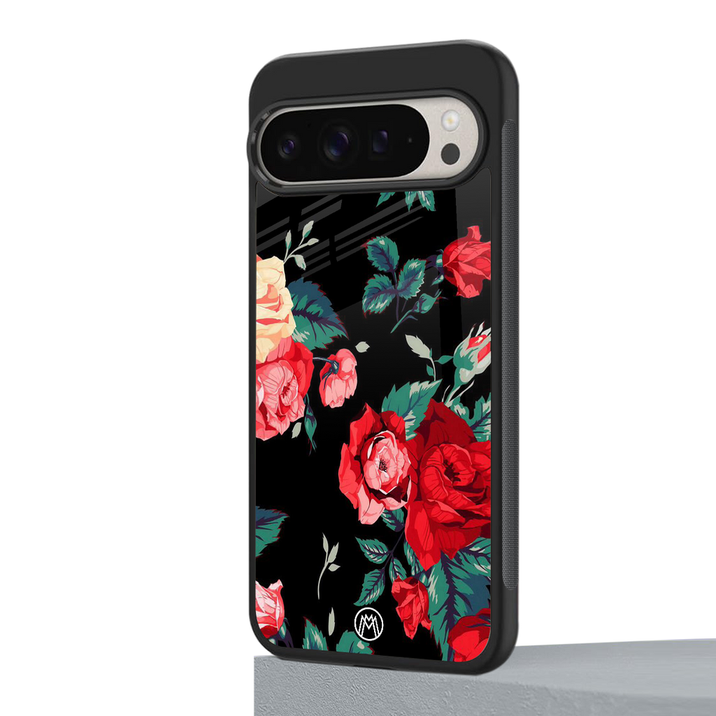 wildflower back phone cover | glass case for google pixel 9 pro