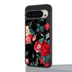 wildflower back phone cover | glass case for google pixel 9 pro