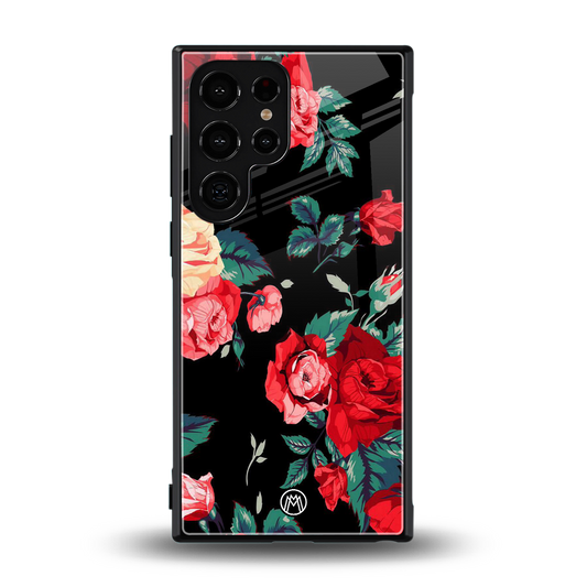 wildflower back phone cover | glass case for samsung galaxy s24 ultra