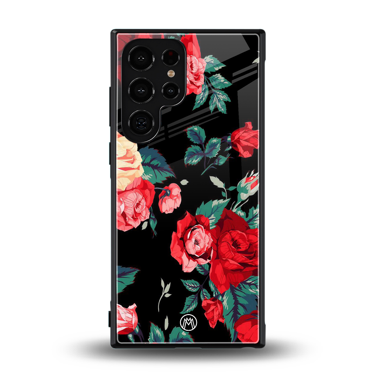 wildflower back phone cover | glass case for samsung galaxy s23 ultra