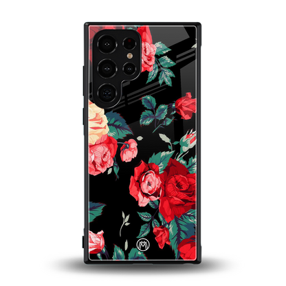 wildflower back phone cover | glass case for samsung galaxy s23 ultra