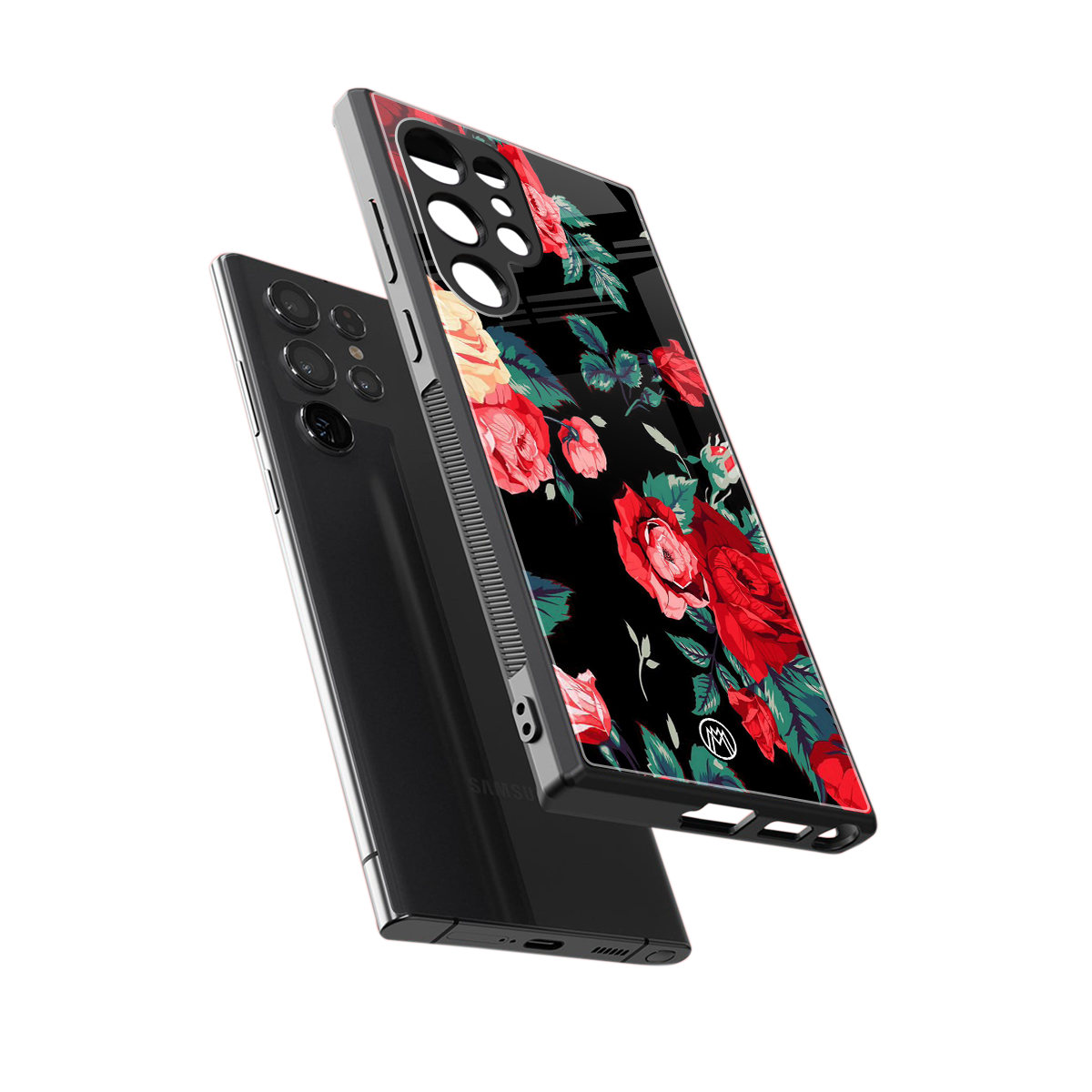 wildflower back phone cover | glass case for samsung galaxy s23 ultra