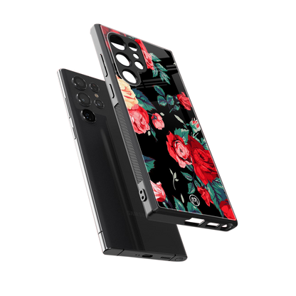 wildflower back phone cover | glass case for samsung galaxy s23 ultra