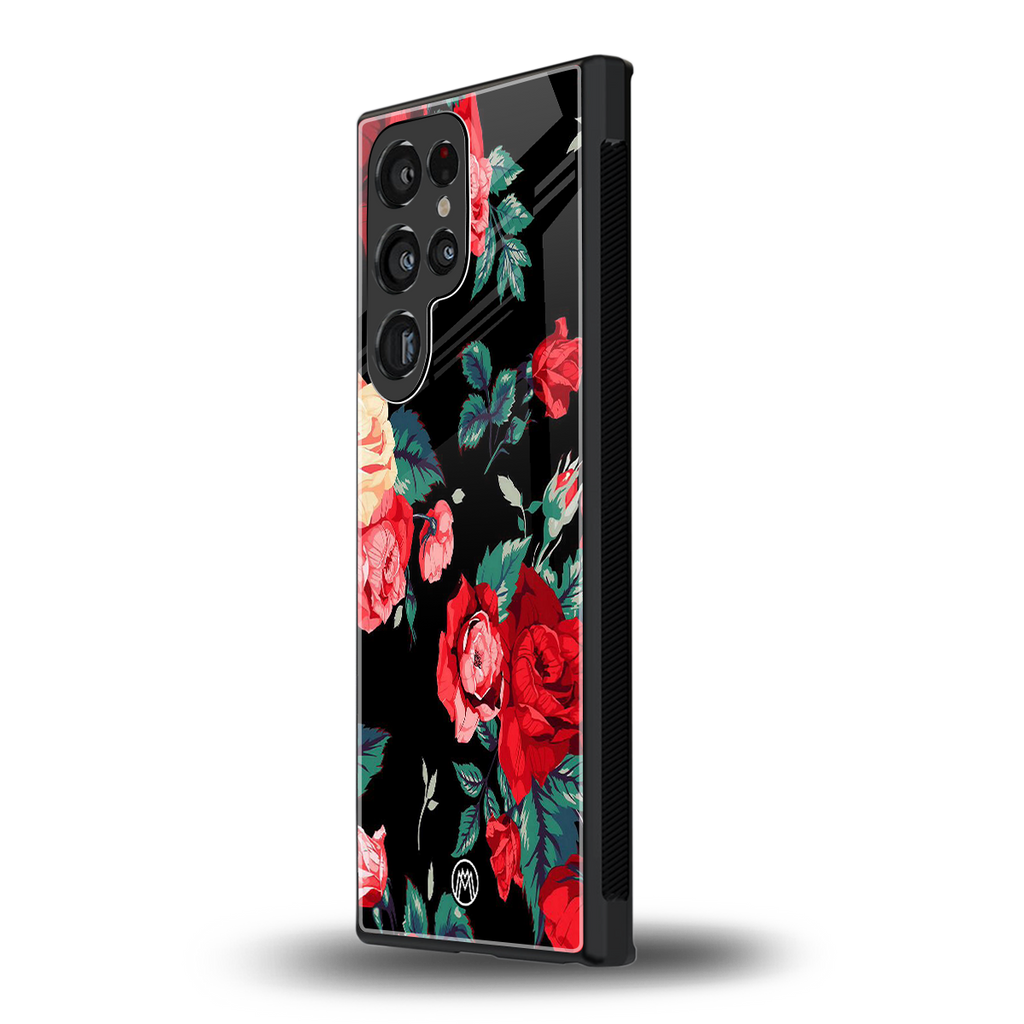 wildflower back phone cover | glass case for samsung galaxy s23 ultra