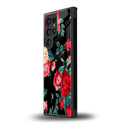 wildflower back phone cover | glass case for samsung galaxy s23 ultra