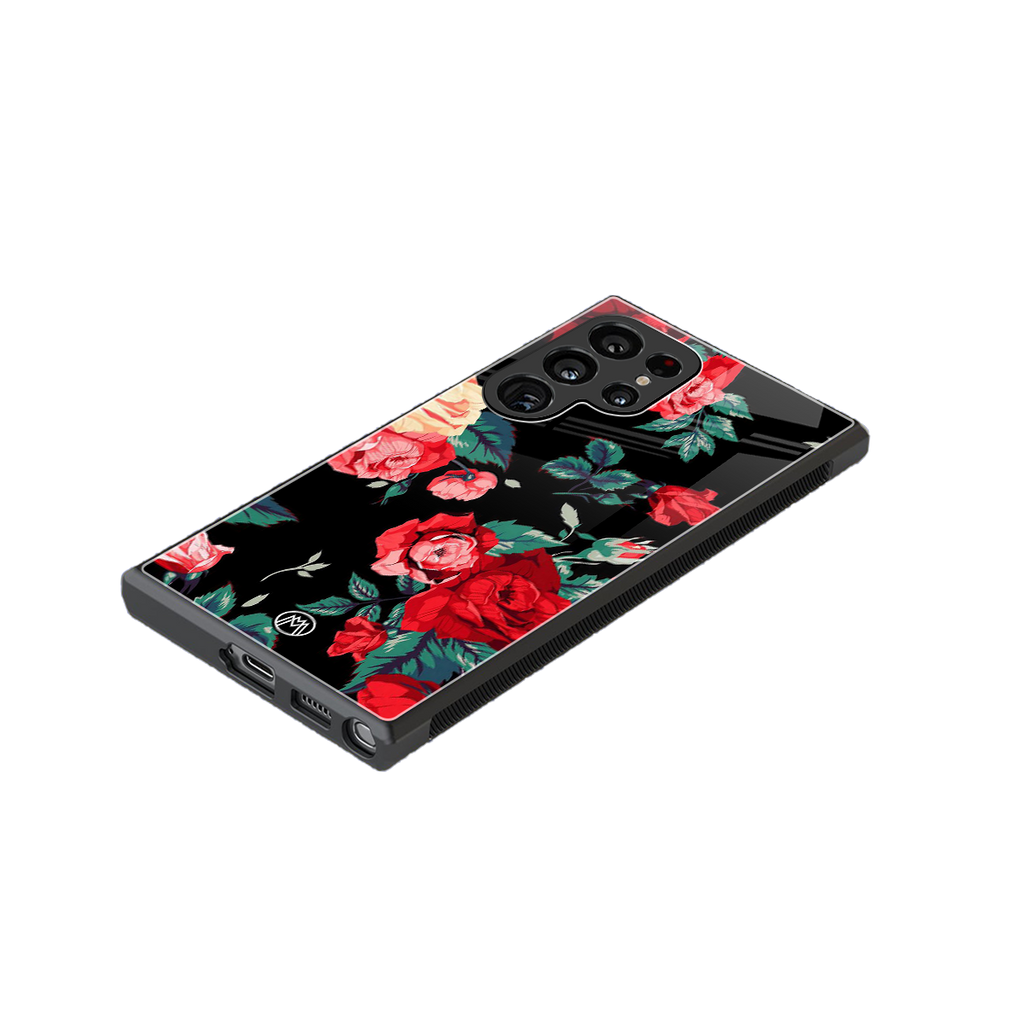 wildflower back phone cover | glass case for samsung galaxy s23 ultra