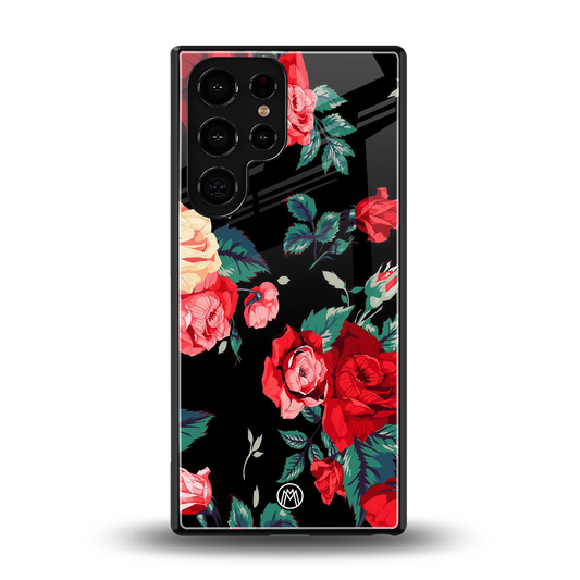 wildflower back phone cover | glass case for samsung galaxy s25 ultra