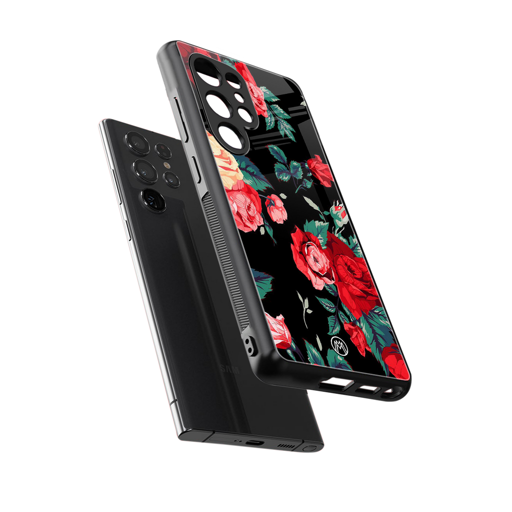 wildflower back phone cover | glass case for samsung galaxy s25 ultra