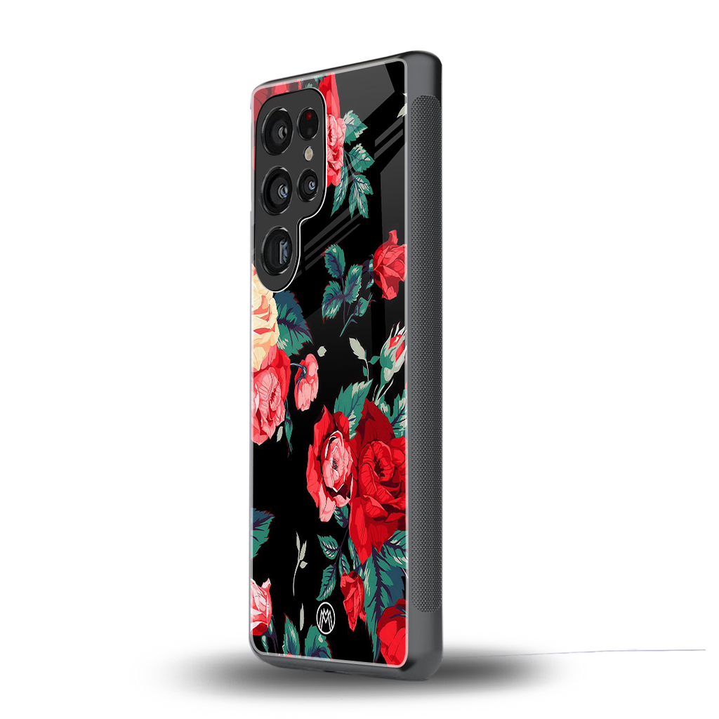 wildflower back phone cover | glass case for samsung galaxy s25 ultra
