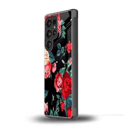 wildflower back phone cover | glass case for samsung galaxy s25 ultra