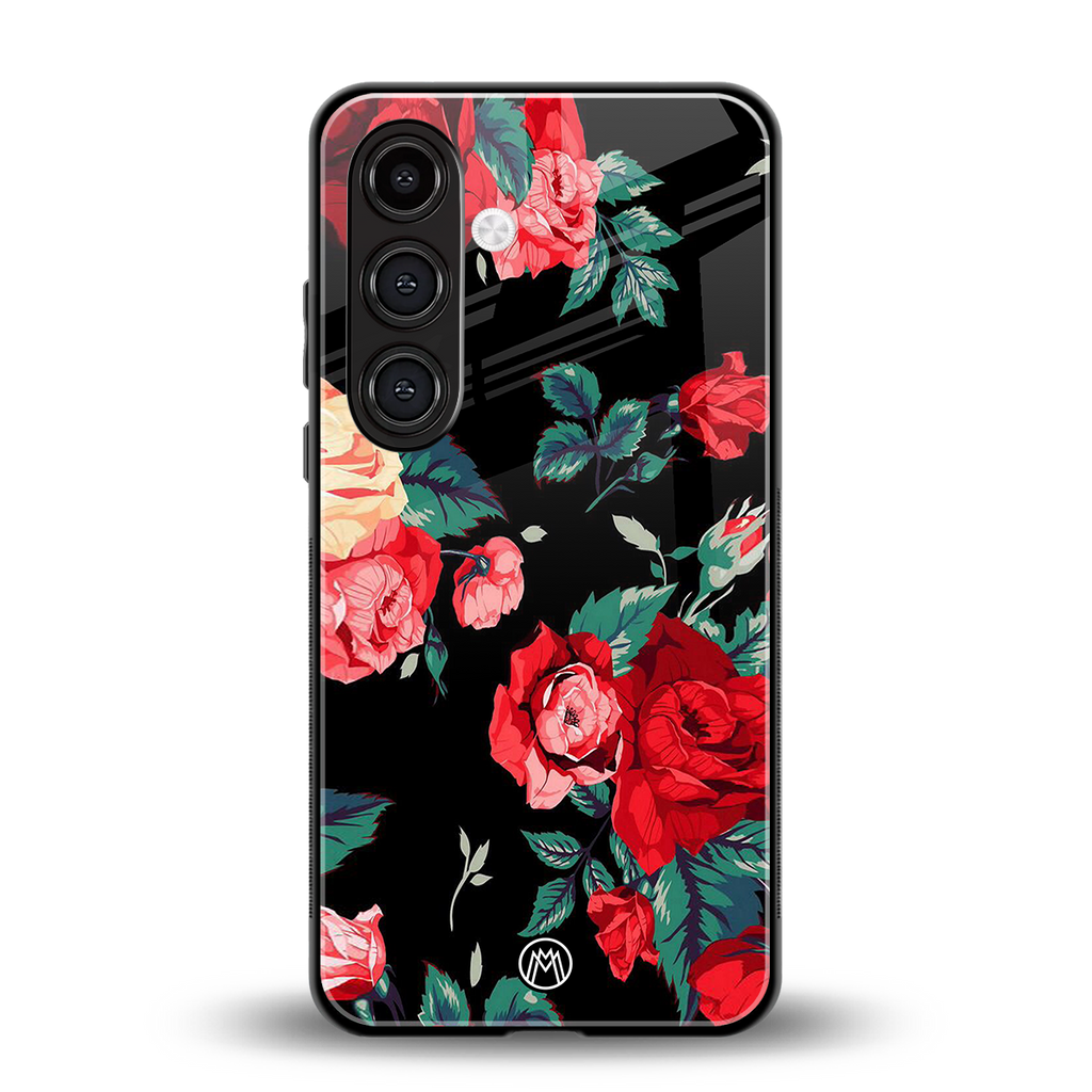wildflower back phone cover | glass case for samsung galaxy s25 plus