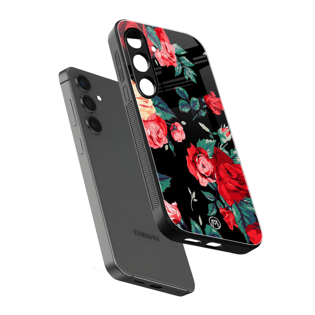 wildflower back phone cover | glass case for samsung galaxy s24 plus