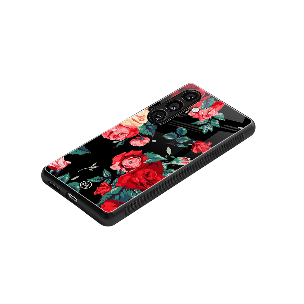 wildflower back phone cover | glass case for samsung galaxy s24 plus