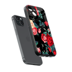 wildflower back phone cover | glass case for iphone 15