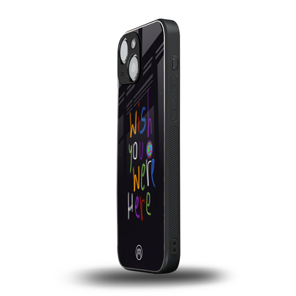 wish you were here back phone cover | glass case for iphone 13 mini