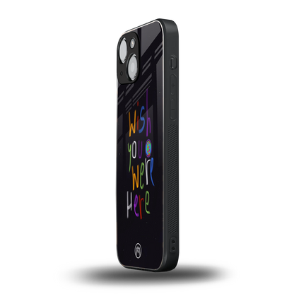 wish you were here back phone cover | glass case for iphone 13 mini