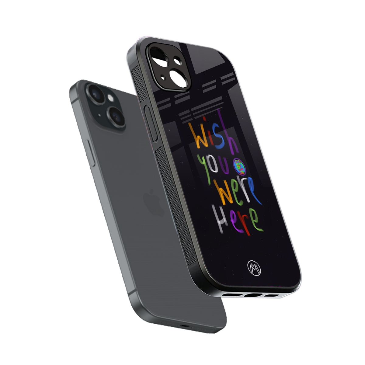 wish you were here back phone cover | glass case for iphone 15 plus