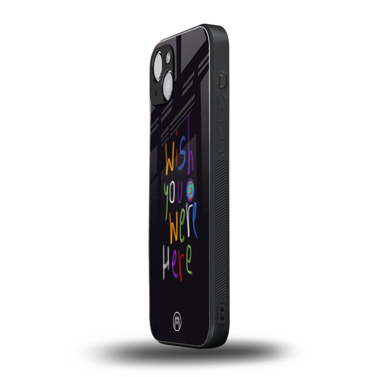 wish you were here back phone cover | glass case for iphone 15 plus
