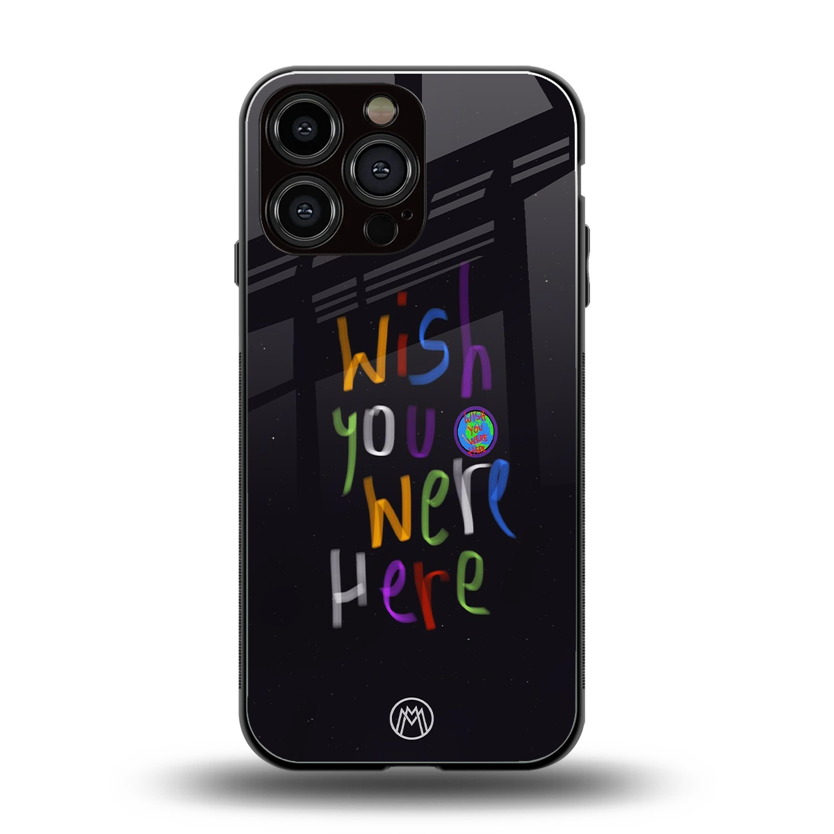 wish you were here back phone cover | glass case for iphone 14 pro max