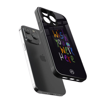 wish you were here back phone cover | glass case for iphone 14 pro max