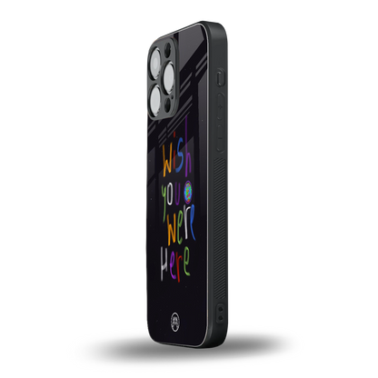 wish you were here back phone cover | glass case for iphone 14 pro max