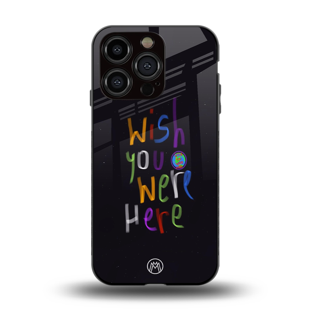 wish you were here back phone cover | glass case for iphone 15 pro