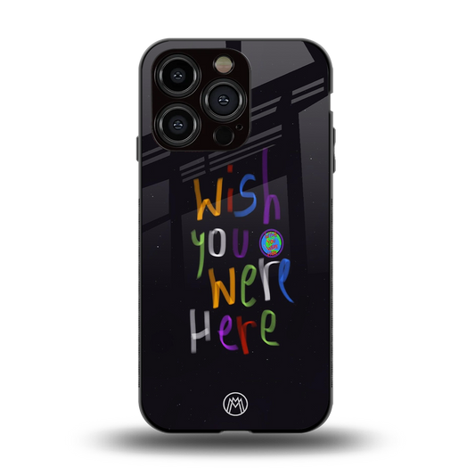wish you were here back phone cover | glass case for iphone 15 pro