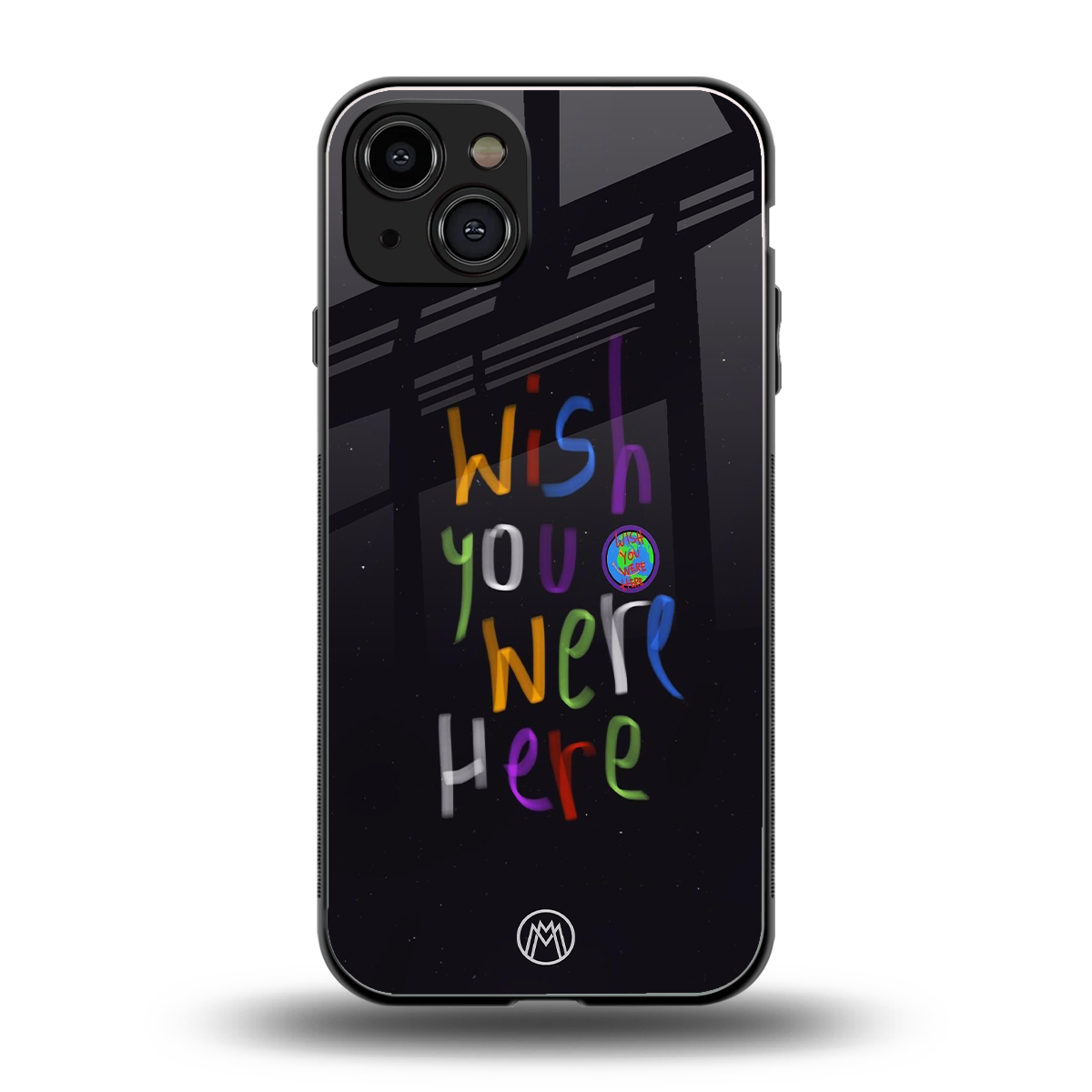 wish you were here back phone cover | glass case for iphone 15