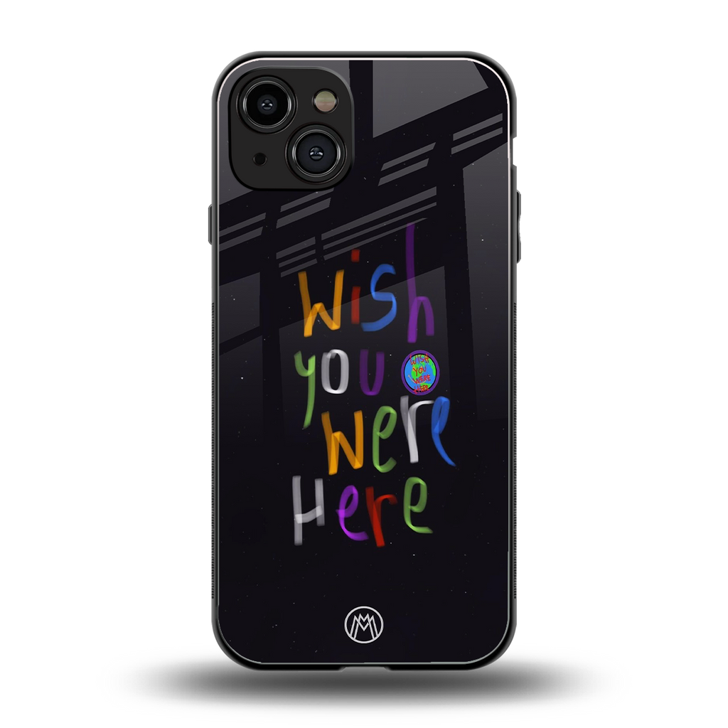 wish you were here back phone cover | glass case for iphone 14
