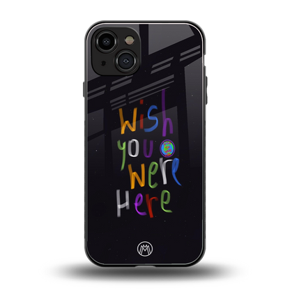 wish you were here back phone cover | glass case for iphone 14