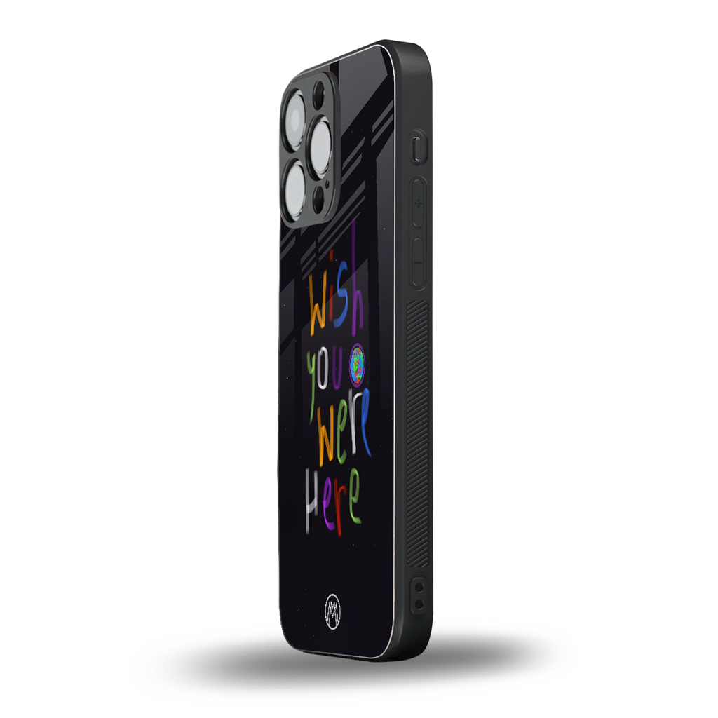 wish you were here back phone cover | glass case for iphone 16 pro max