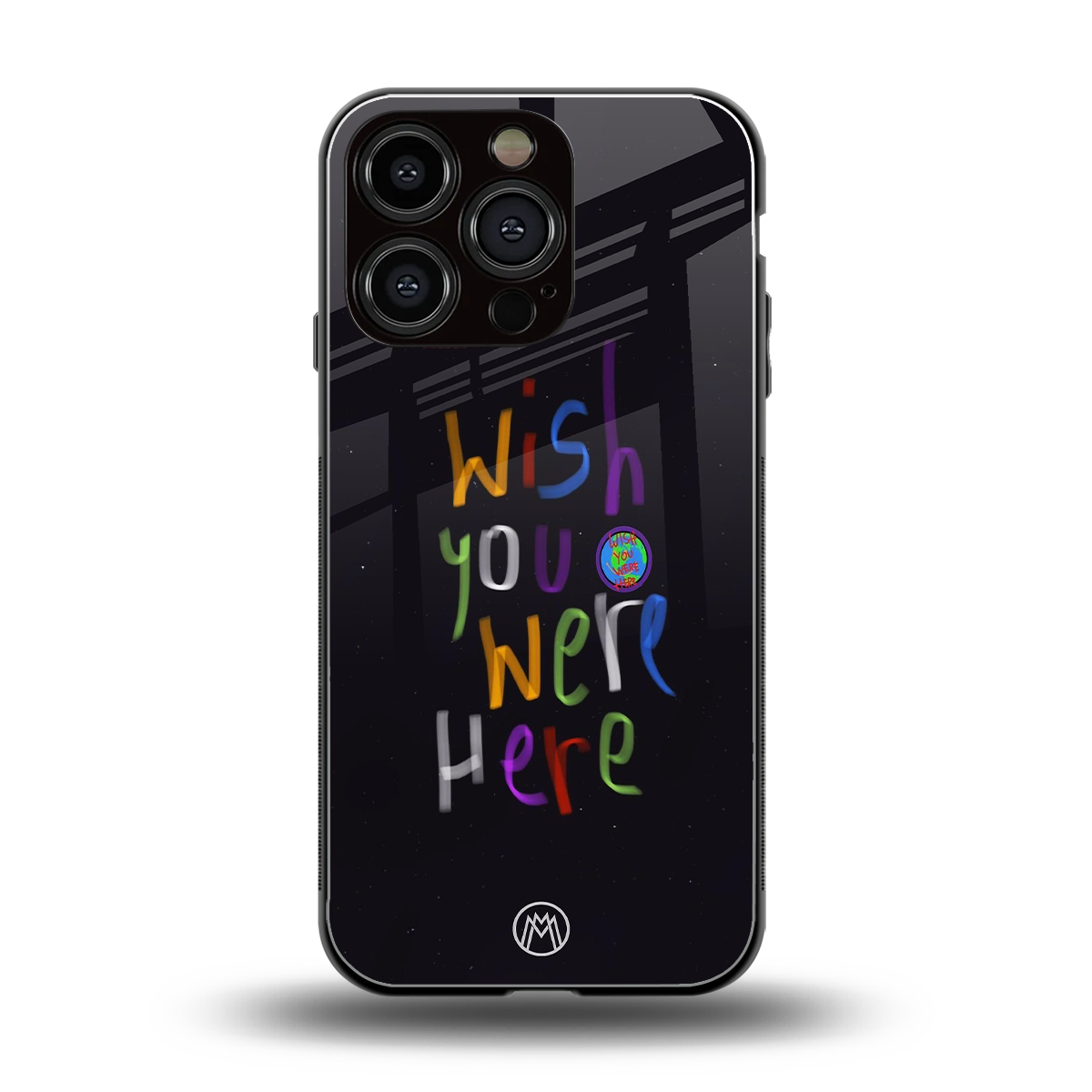 wish you were here back phone cover | glass case for iphone 16 pro