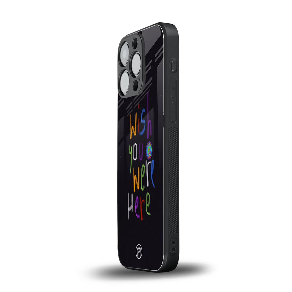 wish you were here back phone cover | glass case for iphone 16 pro