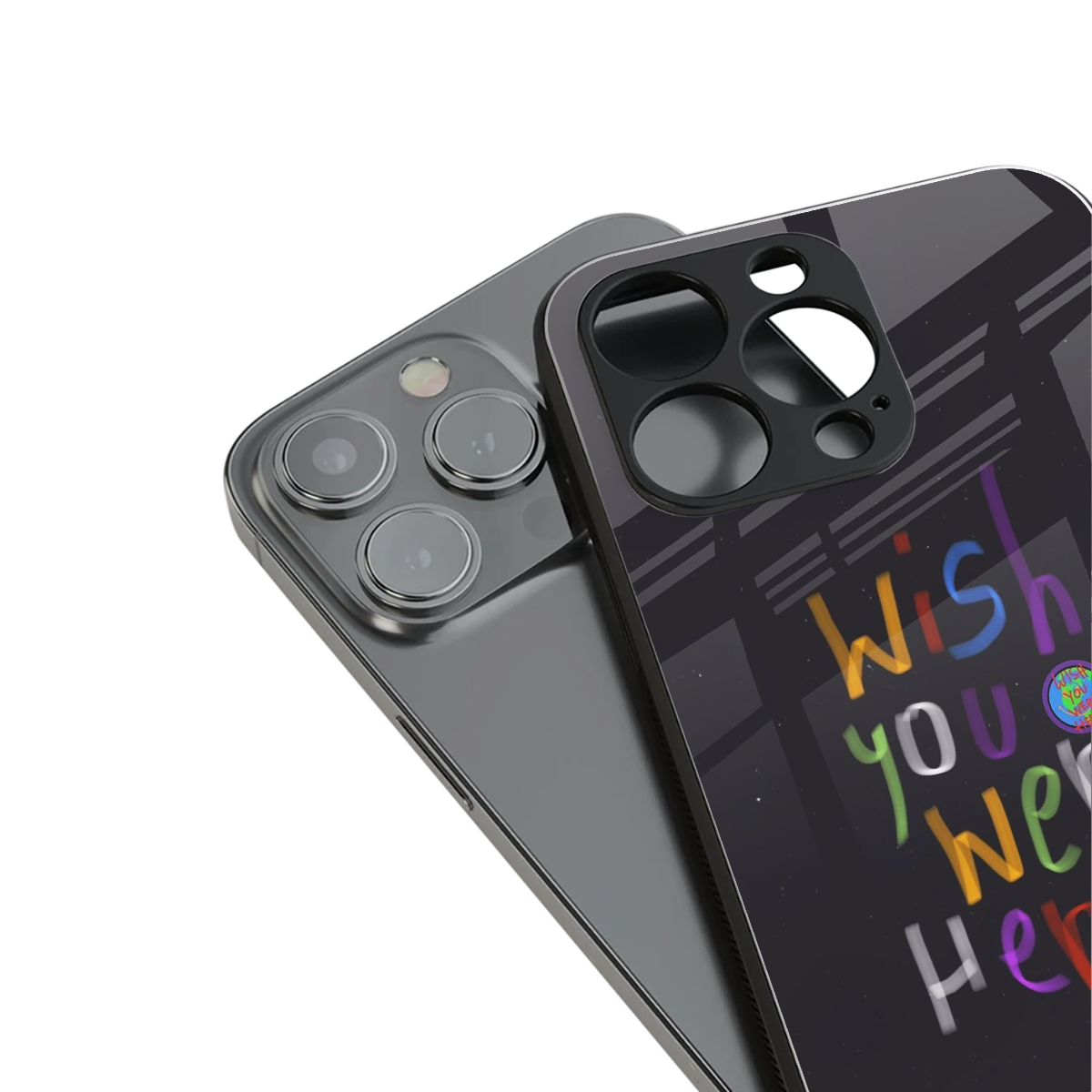 wish you were here back phone cover | glass case for iphone 16 pro