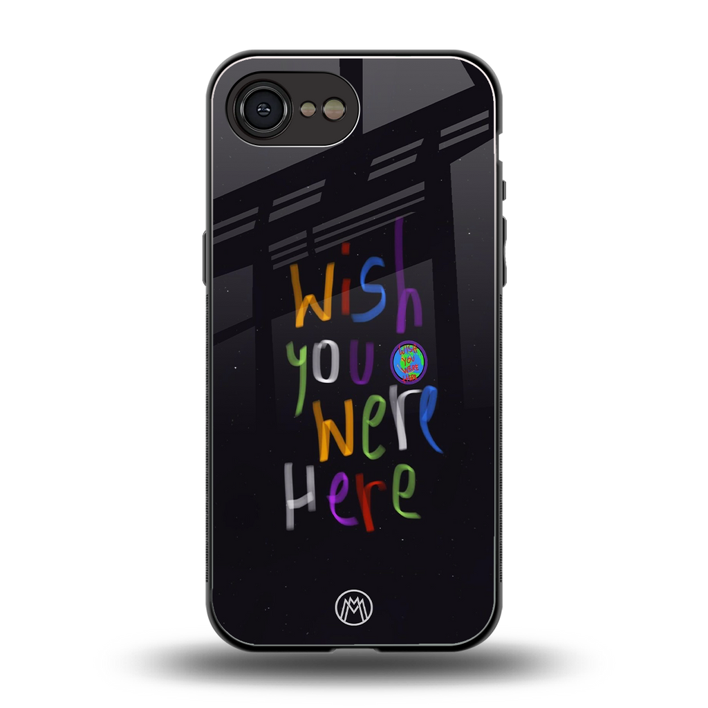 wish you were here back phone cover | glass case for iphone 16e