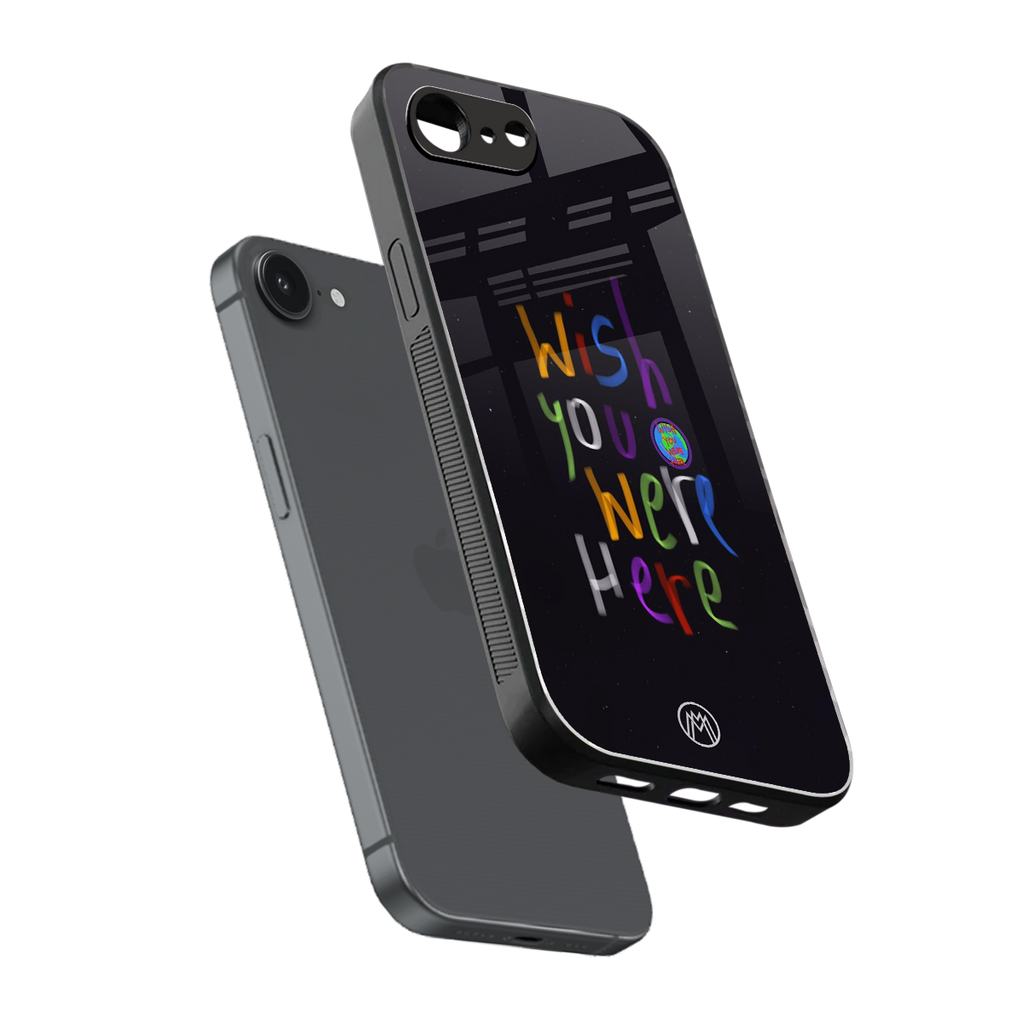 wish you were here back phone cover | glass case for iphone 16e
