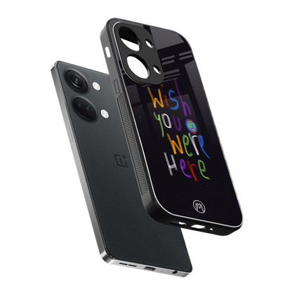 wish you were here back phone cover | glass case for oneplus nord 3
