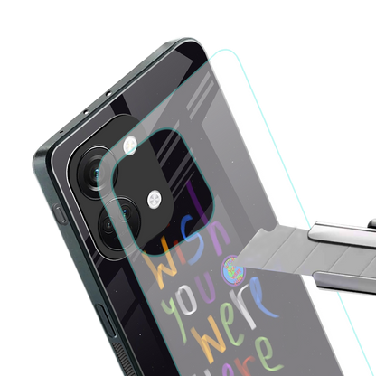 wish you were here back phone cover | glass case for oneplus nord 3