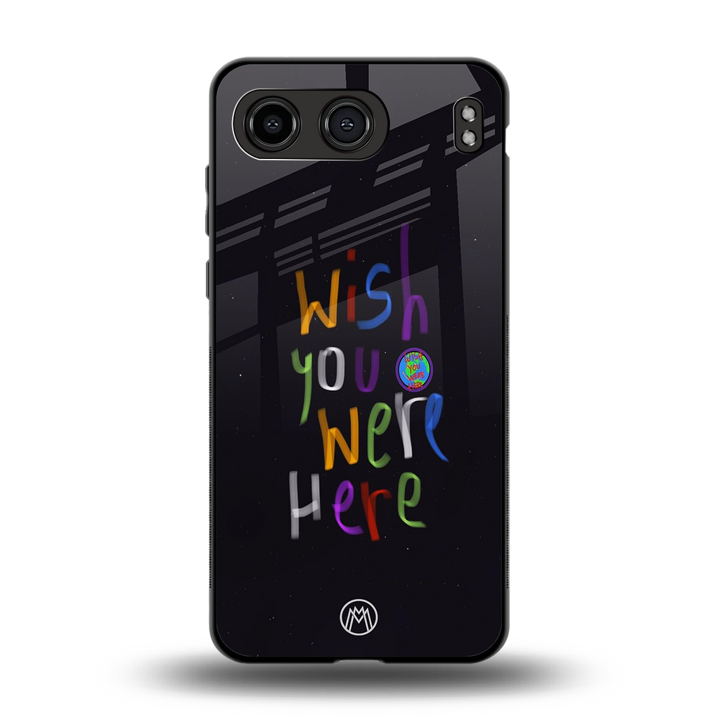 wish you were here back phone cover | glass case for oneplus nord 4